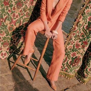 Elegant Orange/Coral Sezane Women's Pants